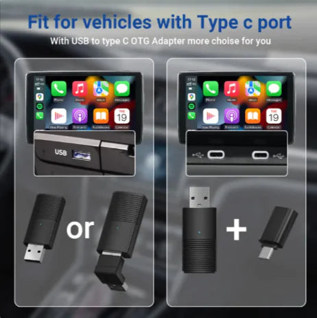 Car Wired to Wireless CarPlay for Iphone & Android – Seamless Plug-and-Play Connectivity