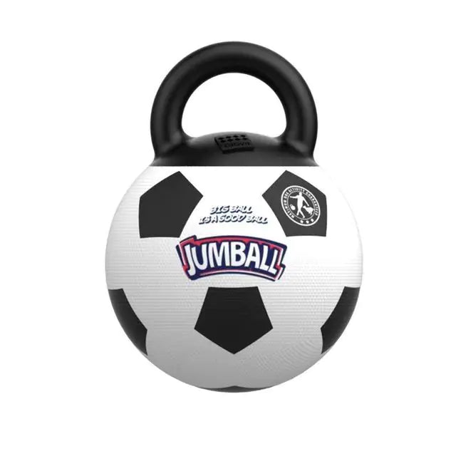 Dog Handle Ball Toy – Interactive Basketball & Football Style Rubber Toy for Medium to Large Dogs