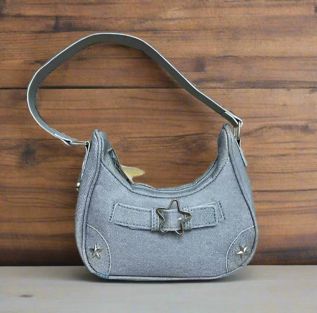 Vintage Star Denim Bag – Retro Charm Meets Everyday Functionality