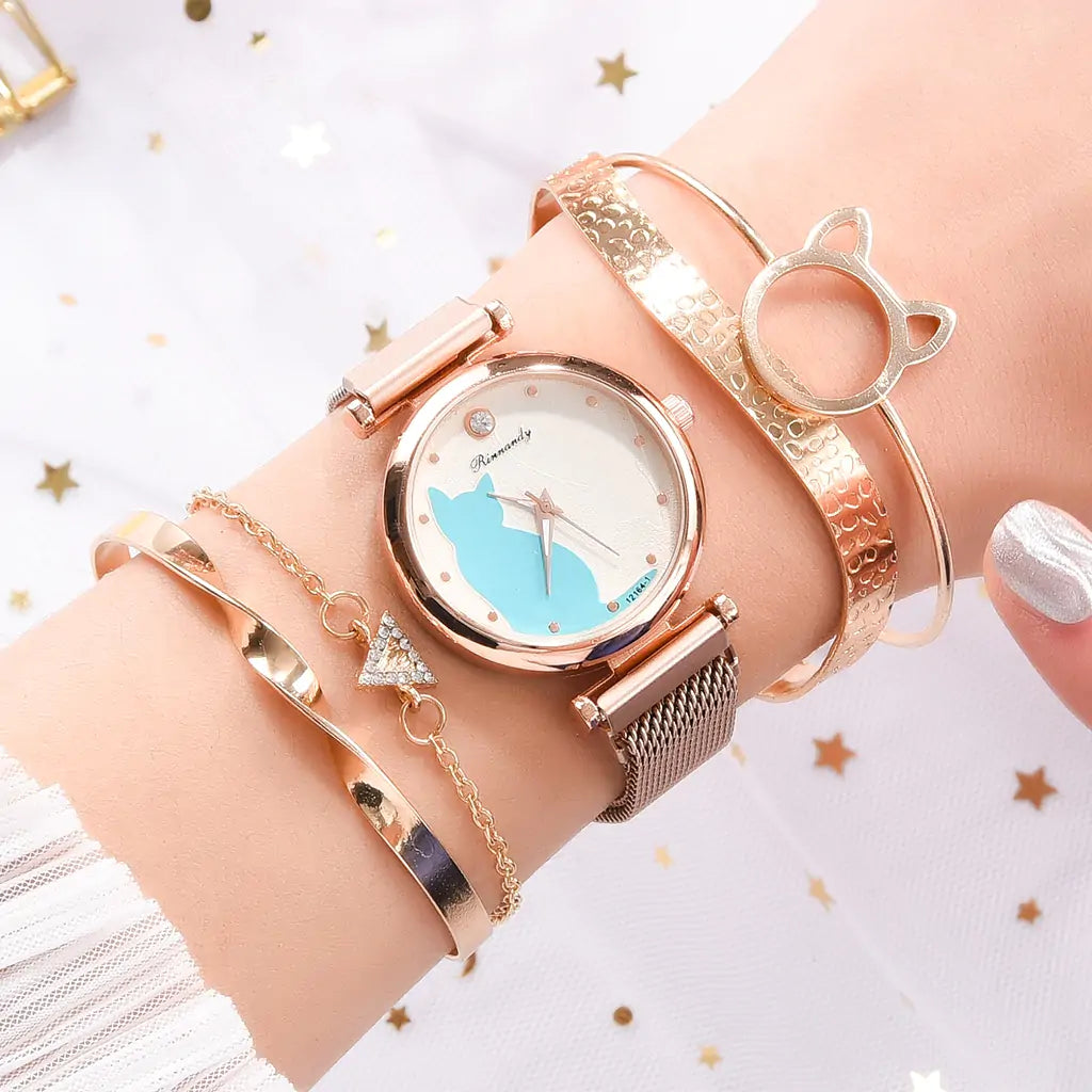 Rinnady Quartz Watch Set for Women: Style Meets Versatility
