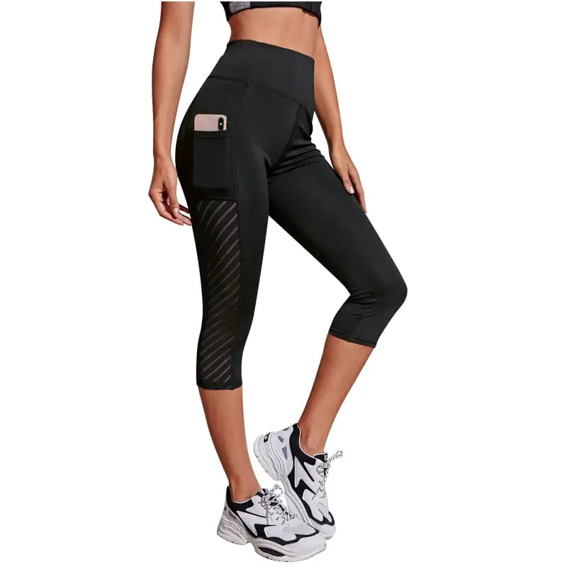 Pocket Slim Fit Cropped Yoga Pants – Breathable pants Style| Women’s Workout Leggings with Pockets (S–XL)