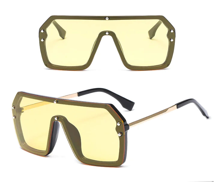 Oversized Shield Sunglasses – Unisex HD Lens Design with UV Protection (5.7" Width)