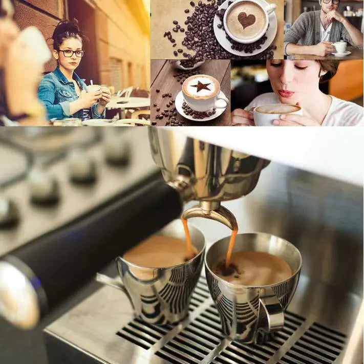 Creative Stainless Steel Coffee Drawing Sheet Mold – Reusable Coffee Stencil Set for Latte Art – Fun Shapes: Heart, Kiss, Beard, Star, Coffee Beans