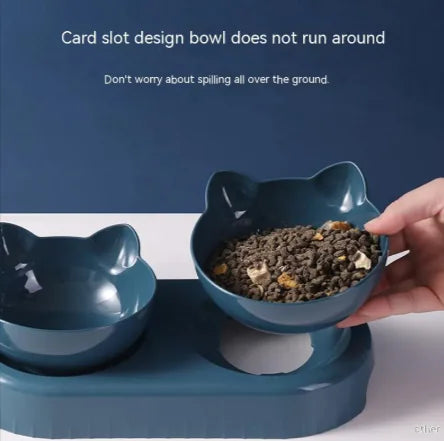 Anti-Tip Cat Bowl Feeder – Mess-Free Mealtime with a Stable, Stylish Design