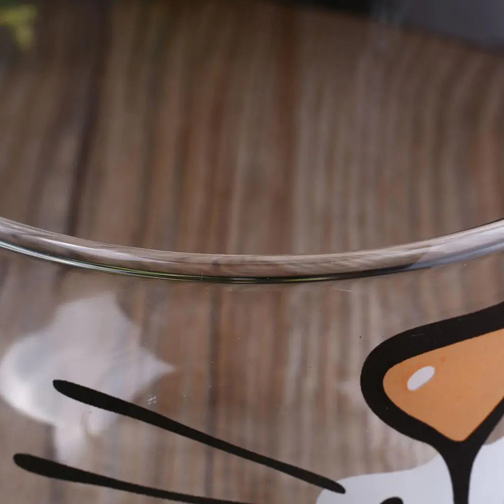 Whimsical Cat Mustache Glass Cup – Playful Drinkware for Cat Lovers & Gift-Giving Fun