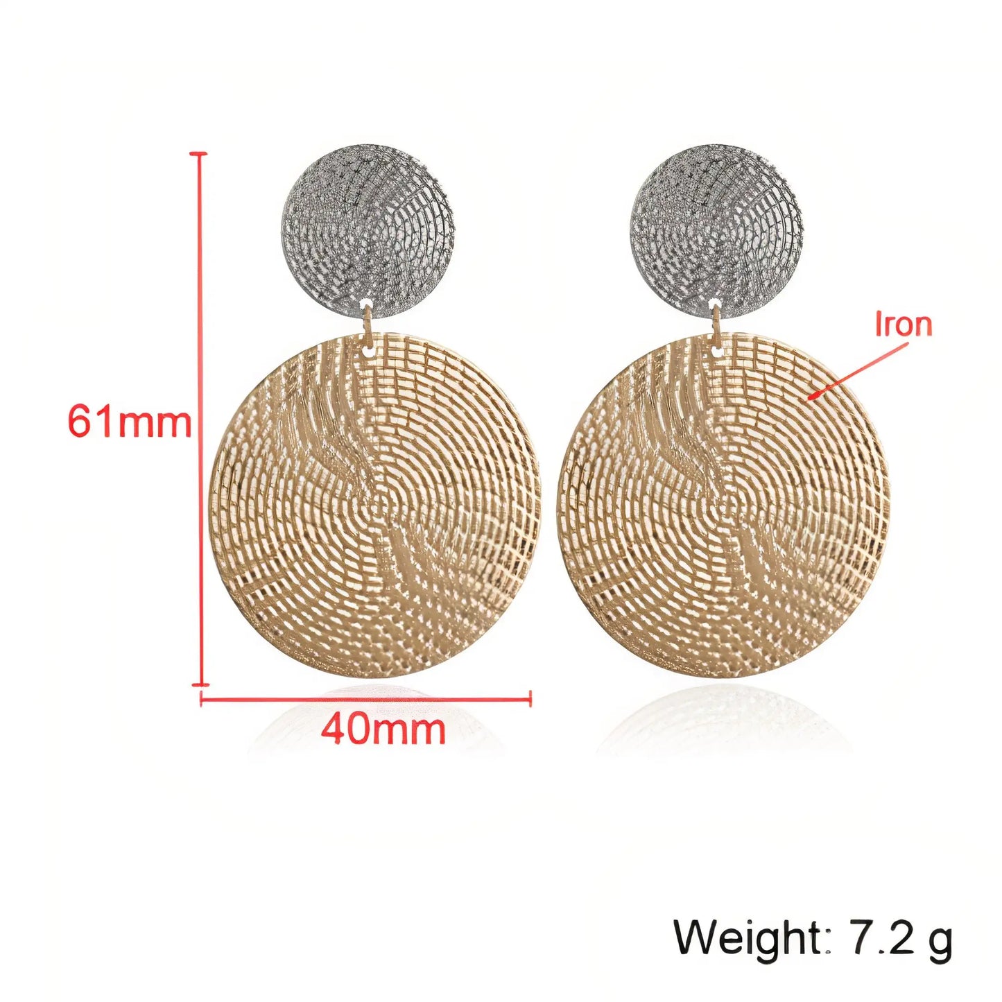 Orbit Earrings – Textured Gold & Silver Plated Metallic Earrings (ONLY 1 LEFT!)