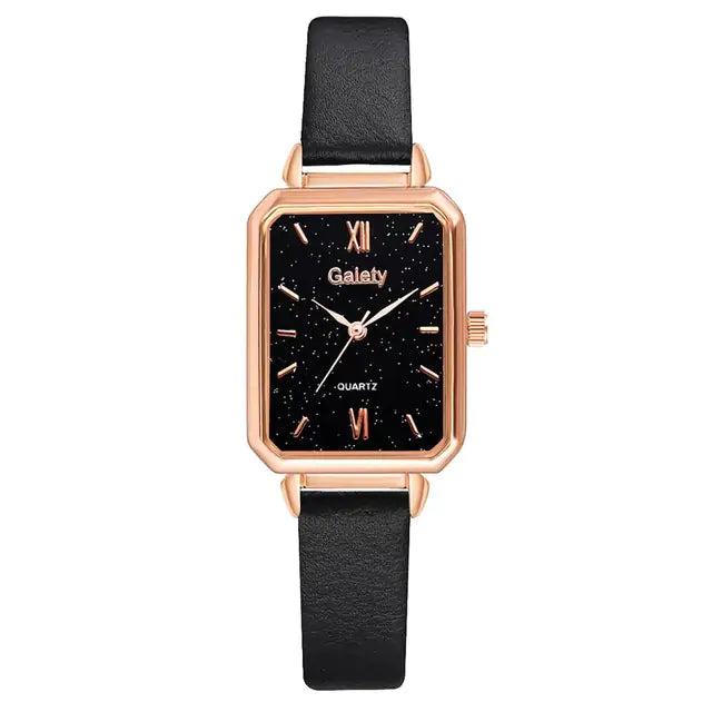 Square Quartz Watch – Minimalist Geometric Design with Precision Quartz Movement (34mm Stainless Steel Case, Scratch-Resistant, Unisex Style)