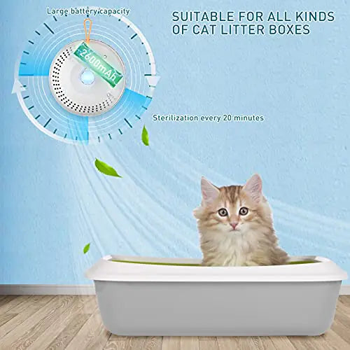 Smart Odor Eliminator for Litter Box – Automatic Deodorizer with Intelligent Sensor & USB Charging