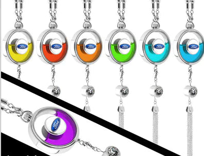 Car Perfume Hanging Pendant – Luxury Alloy Fragrance Charm for High-End Vehicles