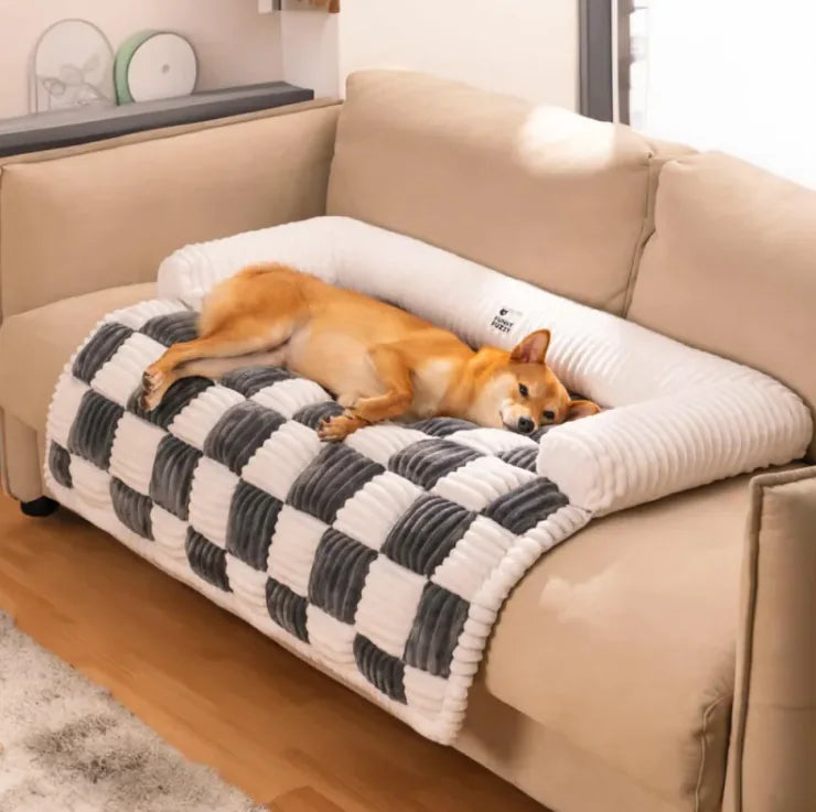 Plush Round Pet Bed – Thickened Warmth for Cozy Sleep