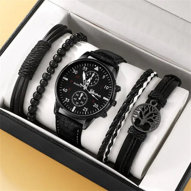 Men's Watch Luxury Bracelet Set: Sophistication Redefined