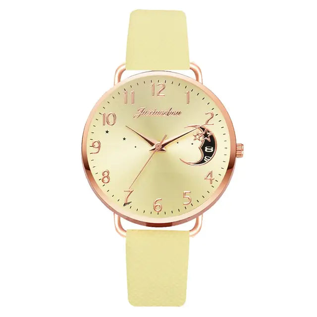 Unveil Timeless Elegance with the Moon Bracelet & Watch Set