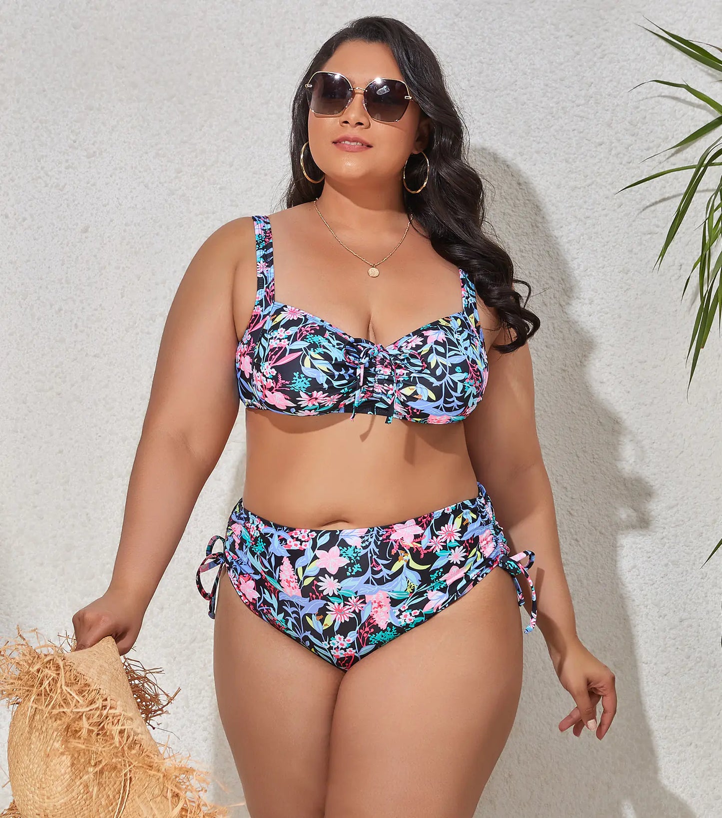 Plus Size Bikini Set in Floral & Animal Prints – Supportive Two-Piece Swimwear for Curvier Bodies (Sizes L–4XL)