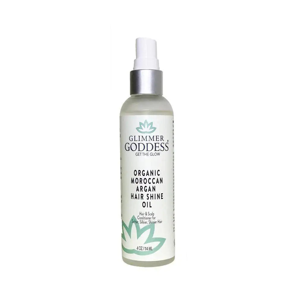 Organic Hair Shine Spray – Moroccan Argan Oil with Papaya Mango Scent (Frizz Control, Split-End Repair, All Hair Types, 4 fl oz)