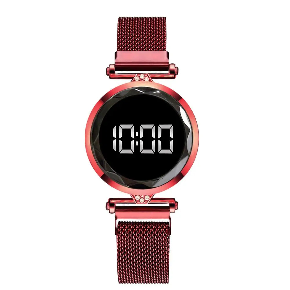 Rose Gold Magnetic Bracelet Watch - Elegant Timepiece Meets Stylish Bracelet