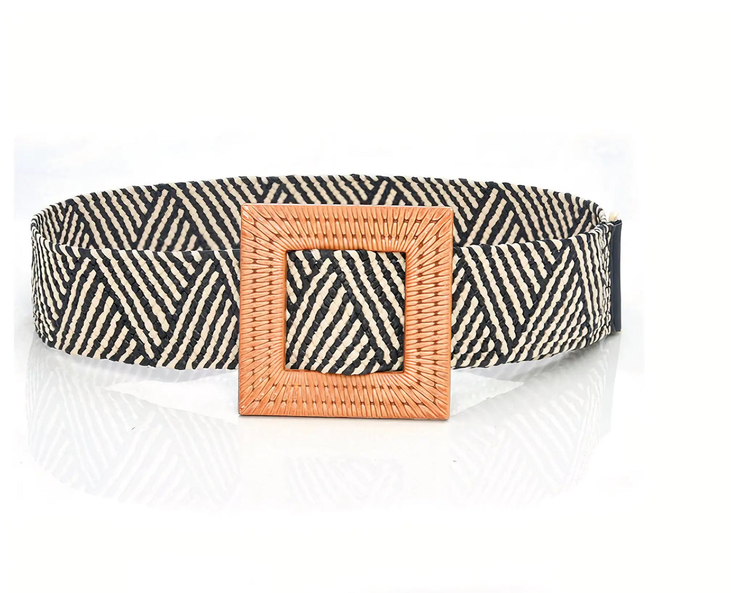 Square Adjustable Belt – Vintage Braided Stretchable Belt