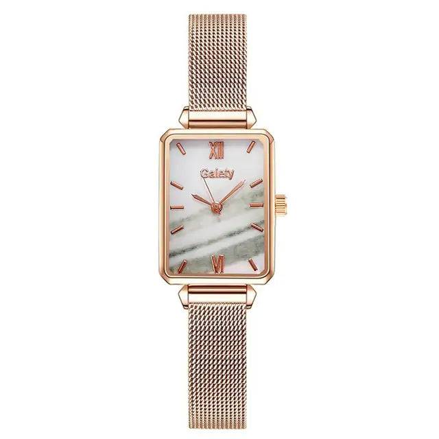 Square Quartz Watch – Minimalist Geometric Design with Precision Quartz Movement (34mm Stainless Steel Case, Scratch-Resistant, Unisex Style)