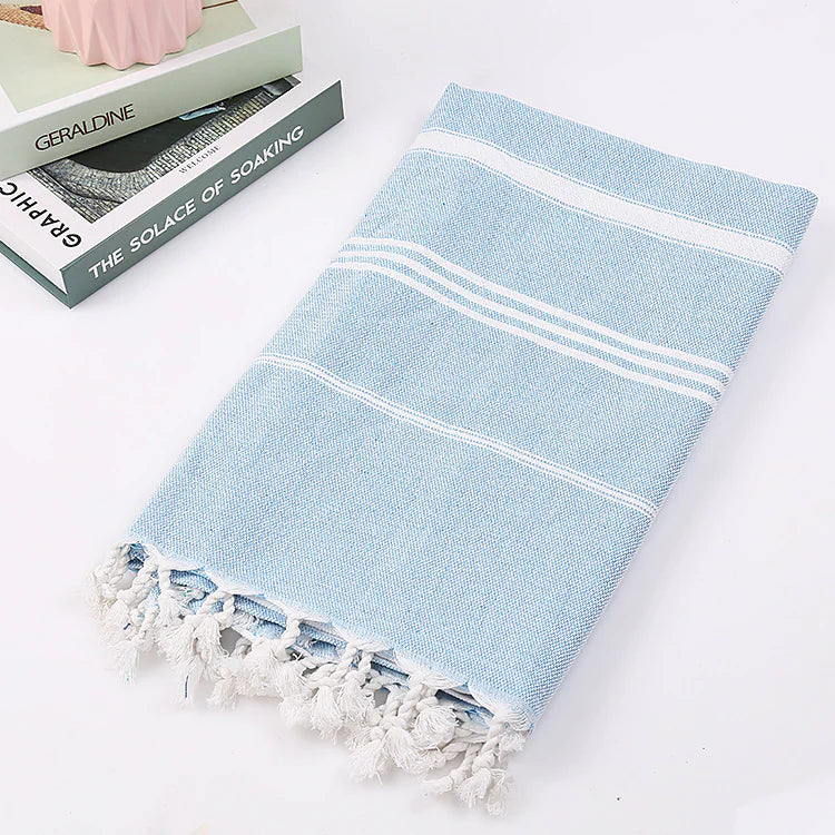 Explosion Style Turkish Fringed Beach Towel – Vibrant Comfort in Every Thread