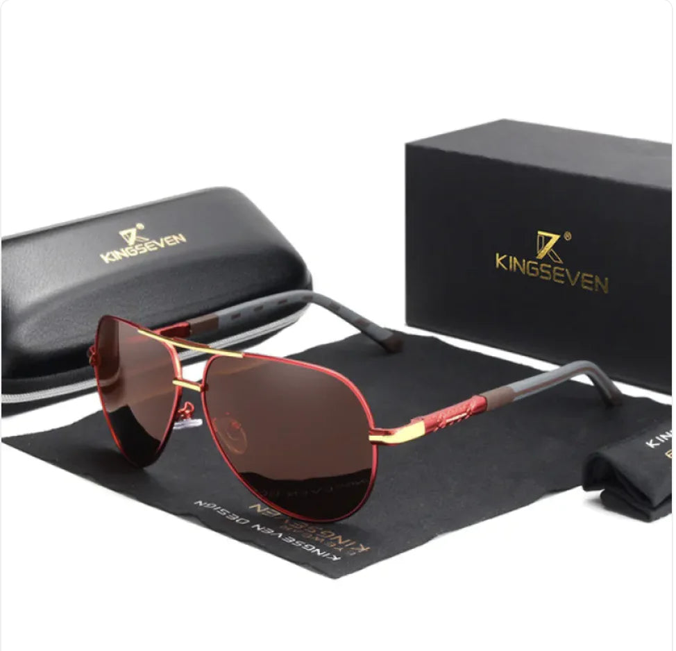 Polarized Sunglasses – Silicone & Aluminum Alloy Frame with UV400 Protection (150mm Width)