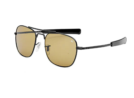 Unisex Premium Metal Frame Sunglasses (Glass Lenses, UV400, 95% VLT, 0.15 kg Lightweight Design)