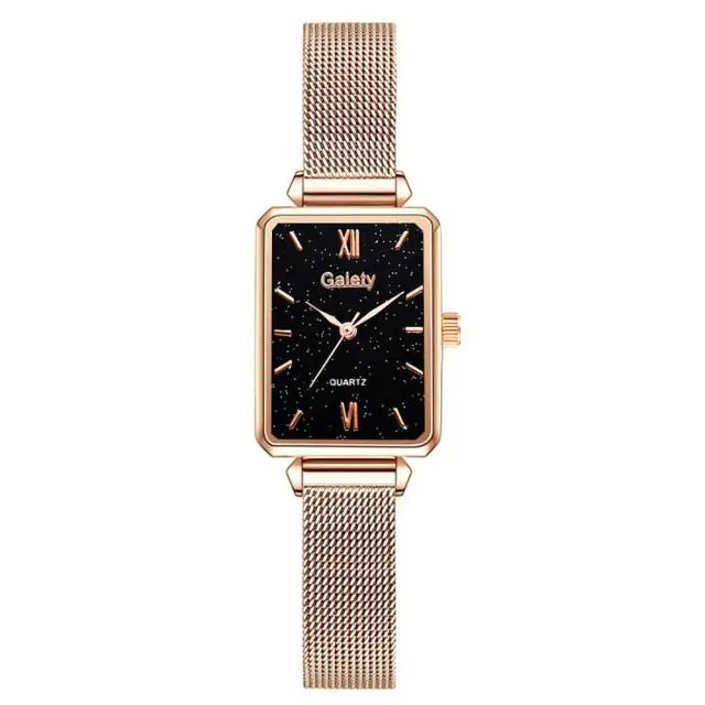 Square Quartz Watch – Minimalist Geometric Design with Precision Quartz Movement (34mm Stainless Steel Case, Scratch-Resistant, Unisex Style)