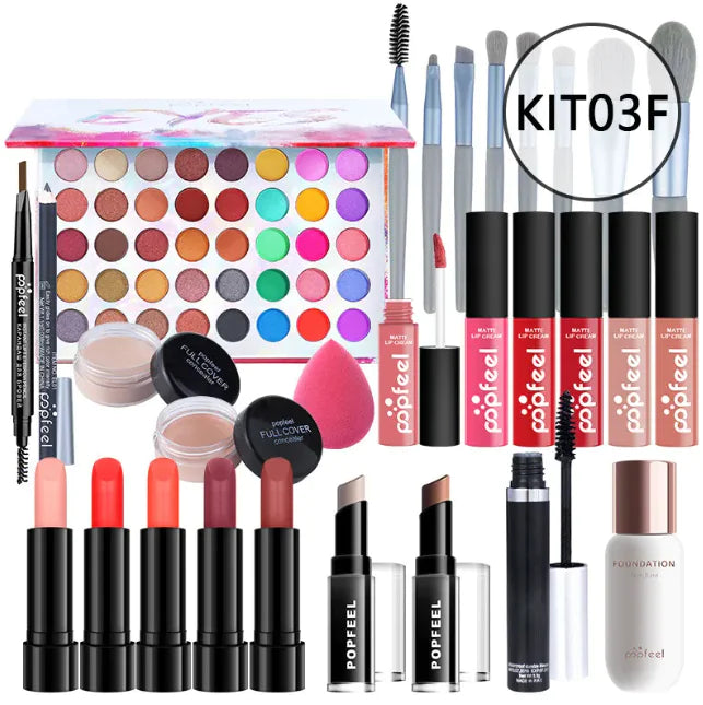 Beginner’s Complete Makeup Set – All-in-One Kit with Concealer, Eyeliner & Eyebrow Pencil (Multi-Shade Options)