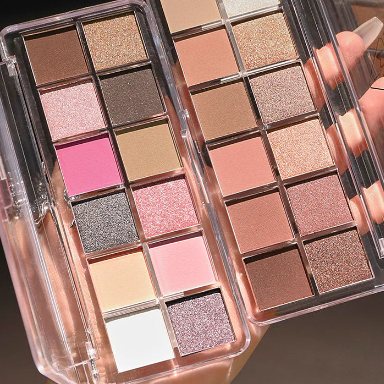 Eye Shadow Palette – 12 Richly Pigmented Shades in Matte, Shimmer & Pearlescent Finishes