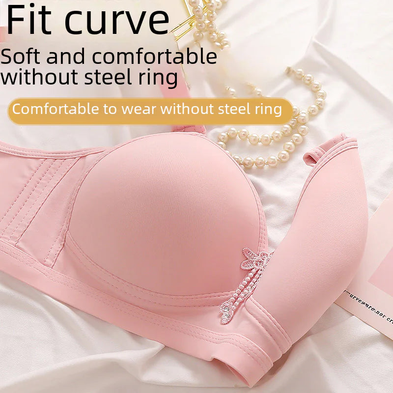 Plus Size Wireless Bra – Comfortable Support with U-Shaped Back (36/80–44/100, Multiple Colors)