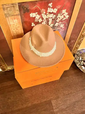 Wool Jazz Fedora Hat – Classic Elegance with a Punk Ribbon