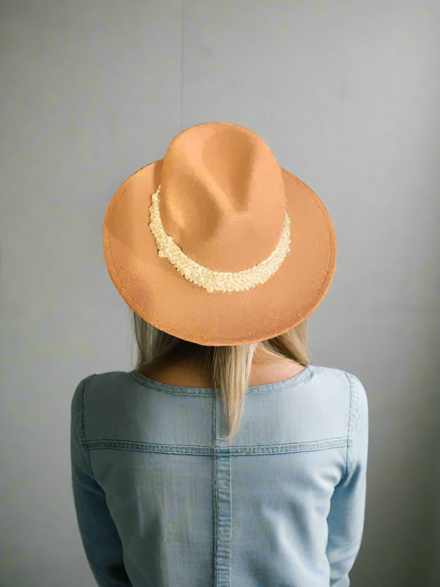 Wool Jazz Fedora Hat – Classic Elegance with a Punk Ribbon