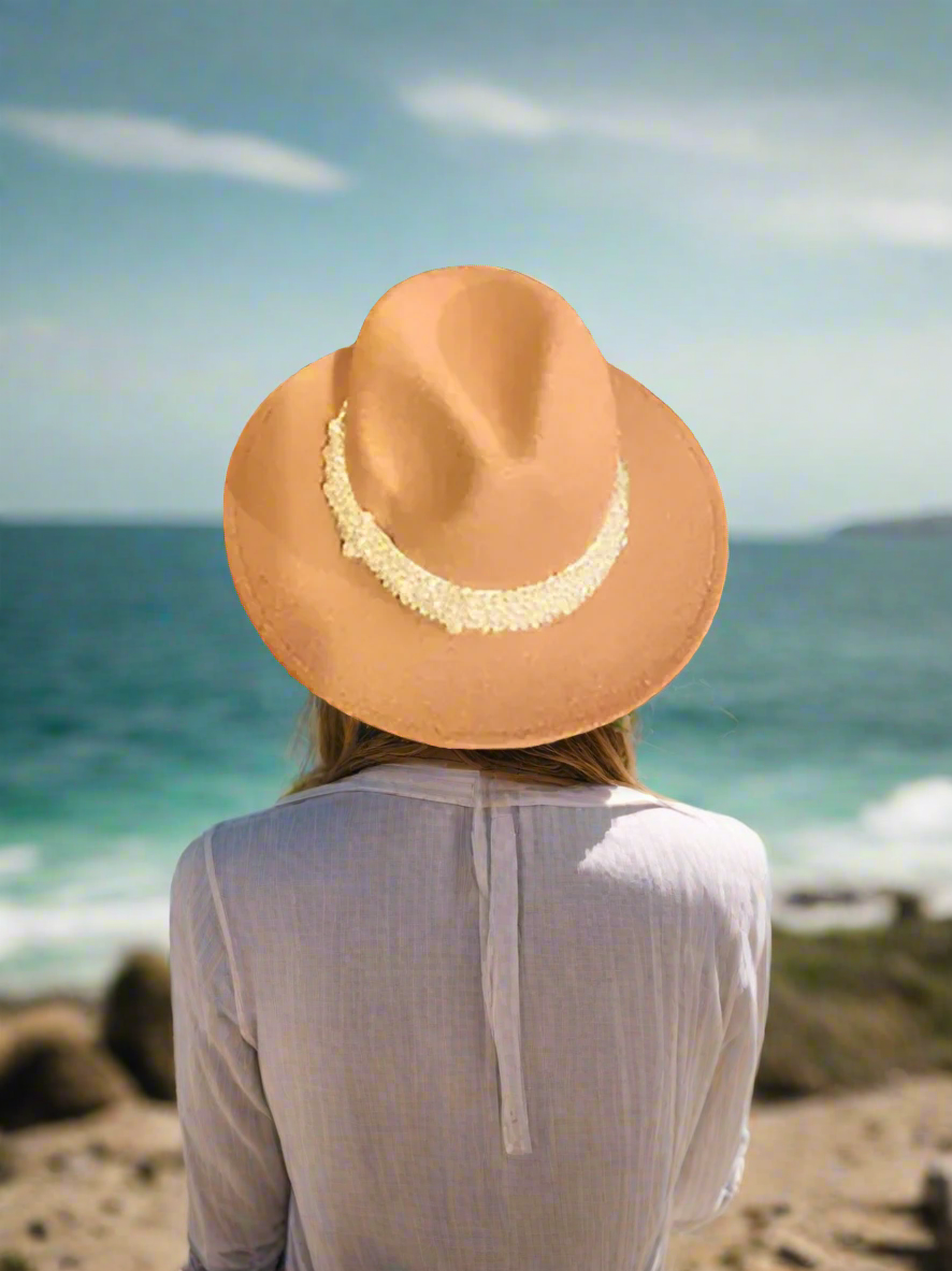 Wool Jazz Fedora Hat – Classic Elegance with a Punk Ribbon