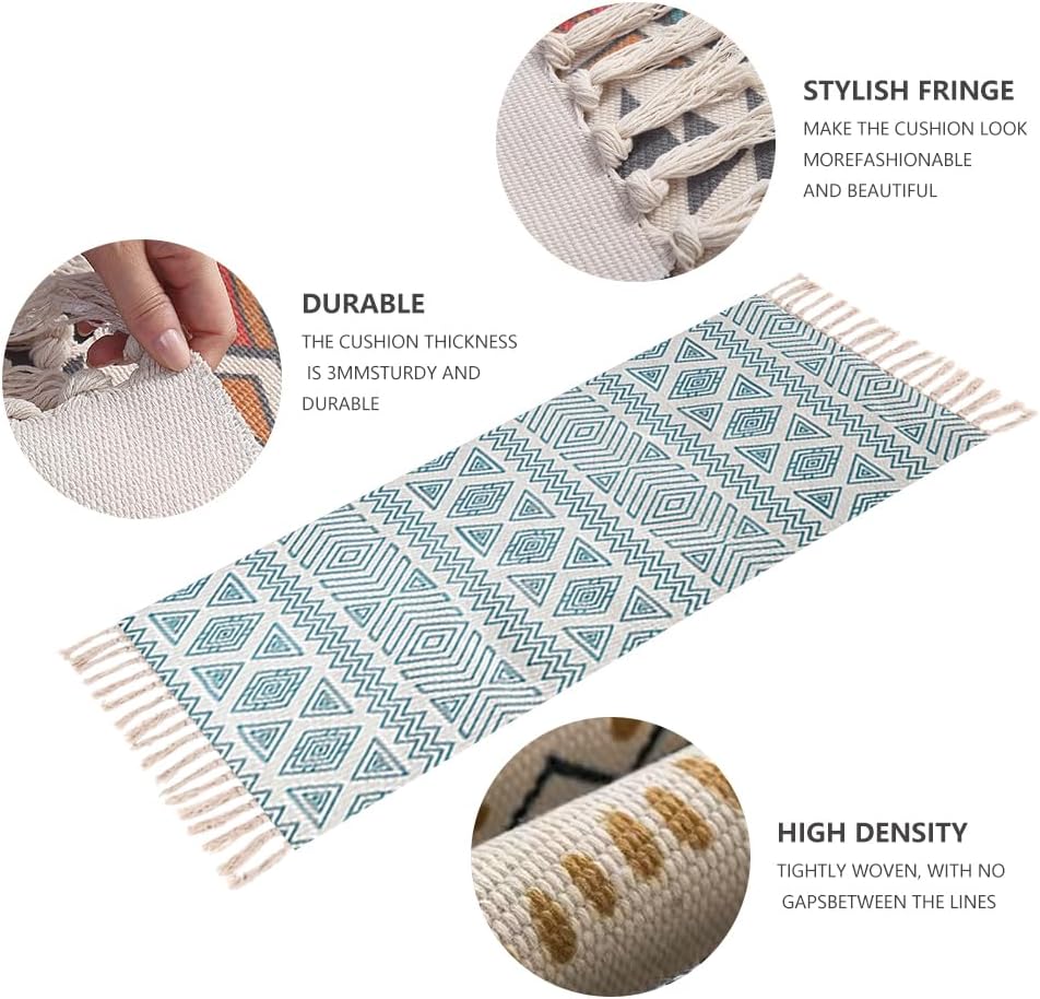 Cotton Yoga Mat – 4mm Thick Eco-Friendly Cotton Yoga Rug – Absorbent, Grippy & Lightweight – Ideal for Ashtanga, Hot Yoga, Pilates & Meditation