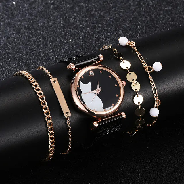 Rinnady Quartz Watch Set for Women: Style Meets Versatility