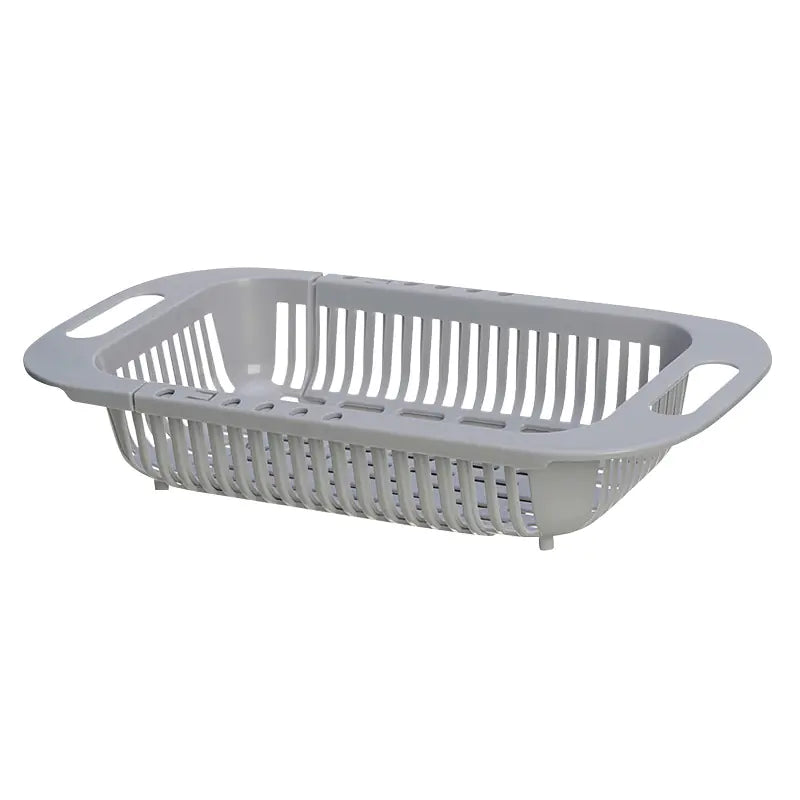 Adjustable Retractable Plastic Vegetable Draining Basket – Multi-Color Expandable Sink Colander