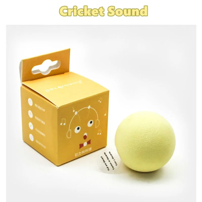 Interactive Ball Catnip Cat Training Toy – Sound-Activated with Real Animal Calls (Tap Trigger & Built-In Catnip Slot)