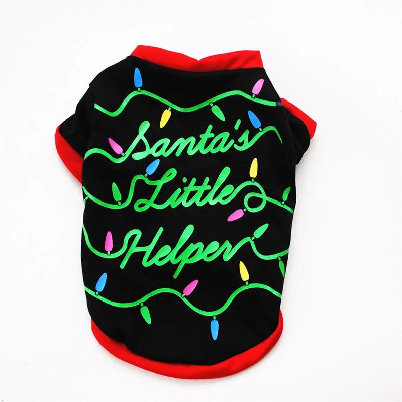 Puppy Dog Holiday Costume – Festive Red Vest with White Fur Trim for Small to Medium Dogs