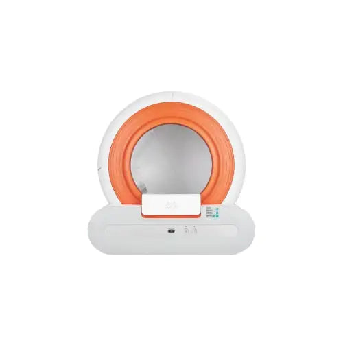 Smart Self-Cleaning Cat Litter Box – White + Dark Walnut (Product Code: W1264P164364)