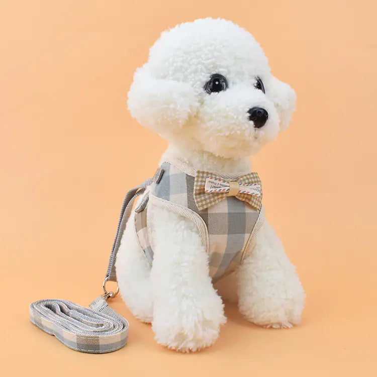 Dog Chest Strap Cat Leash – Adjustable Breathable Pet Harness for Dogs & Cats (Cloth Material, Small to Large Sizes)