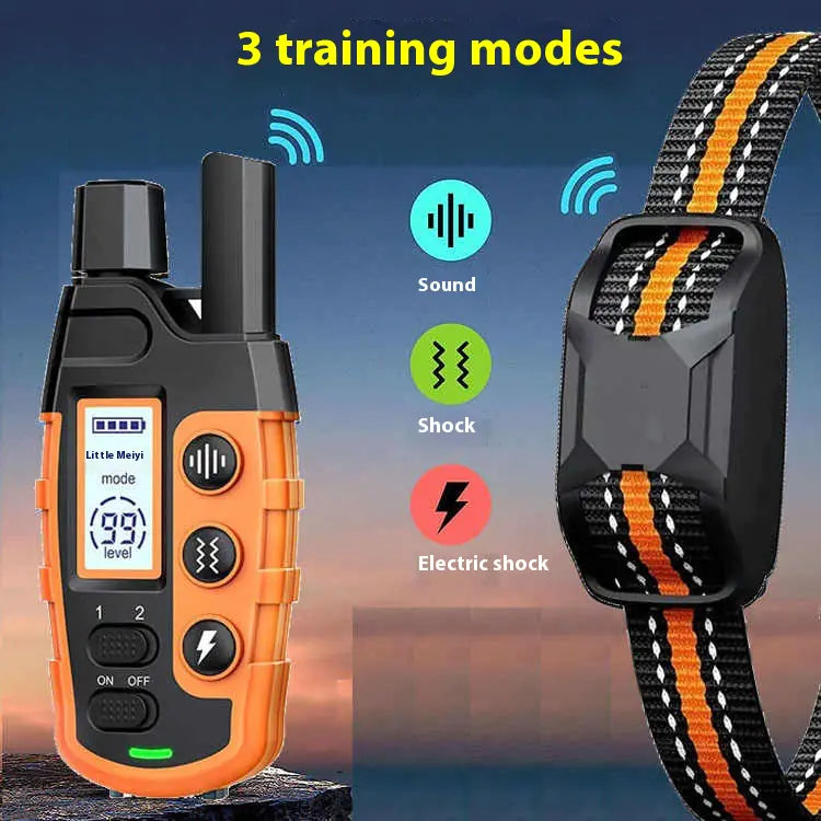 Waterproof Remote Dog Training Collar – 1000m Range, Sound, Vibration & Shock Modes (IP67 Rated)
