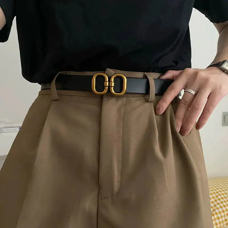 Elevate Your Look with the Elegant Leather Designer Belt for Women