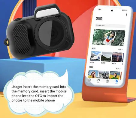 Keychain Mini Pixel Camera – Portable 1080P HD Camcorder with Loop Recording & Display Screen (200mAh Battery, SD Card Support)