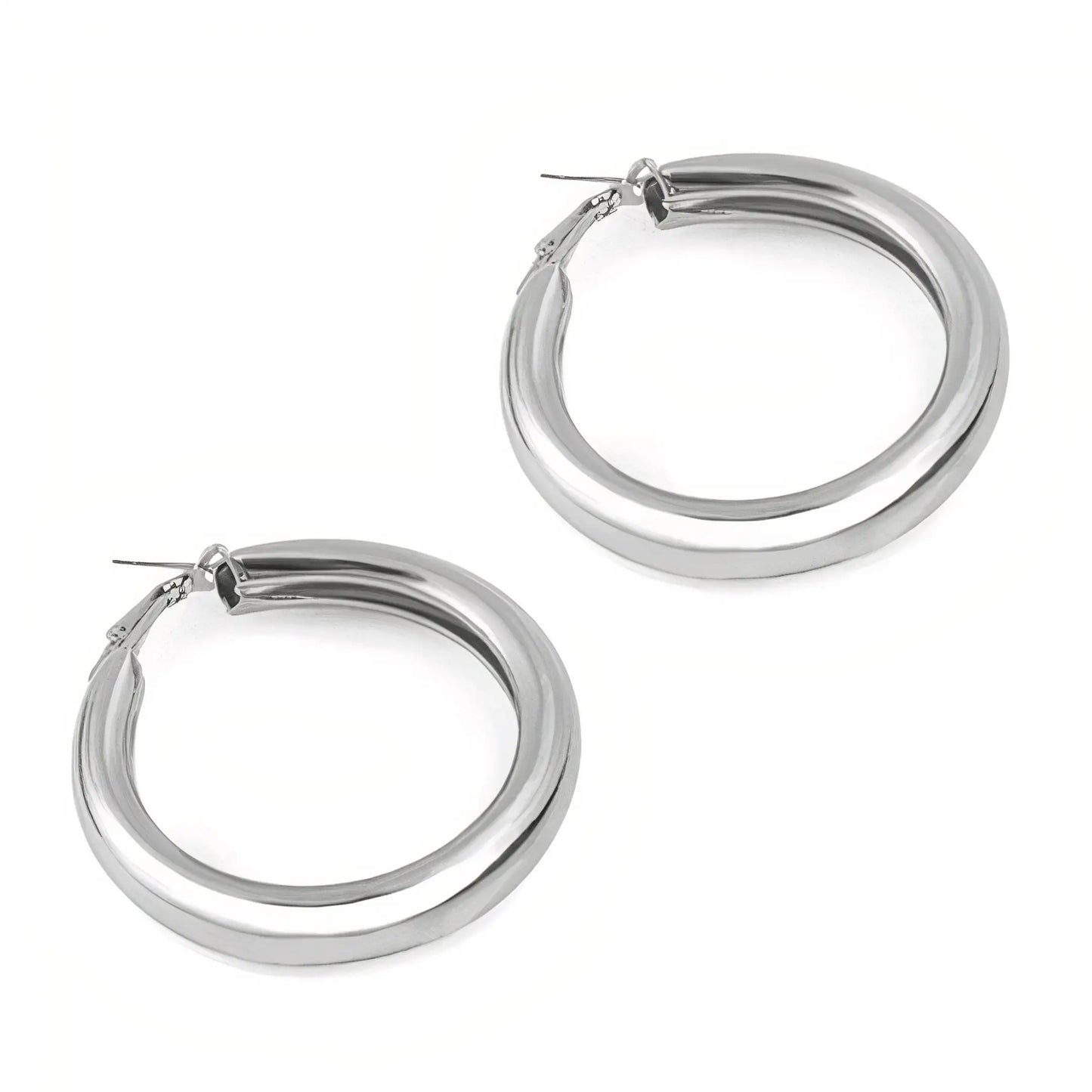 Aura Earrings – Bold Gold or Silver Plated Thick Hoop Earrings