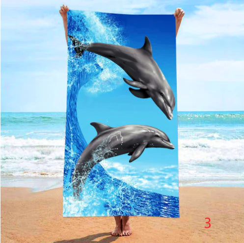 Printed Microfiber Beach Towel – Quick-Drying, Lightweight, and Fun for Summer Adventures