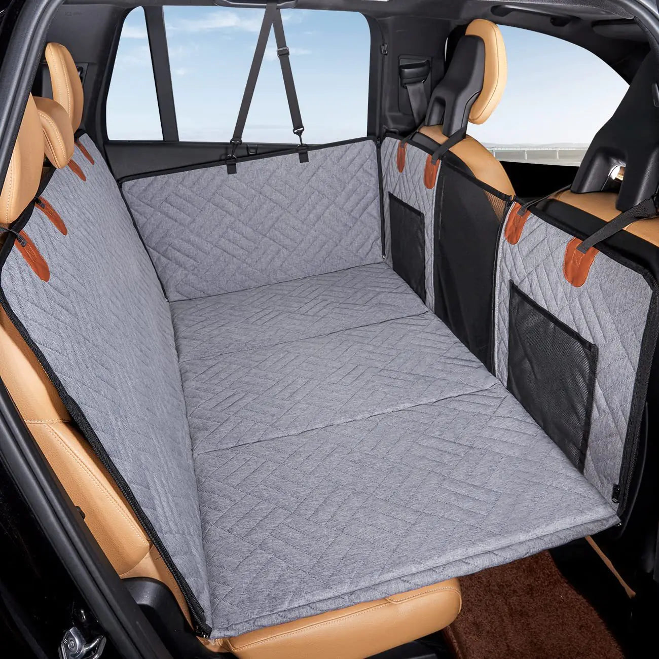 Waterproof Dog Car Seat Cover with Hammock Design – Turns Backseat into a Safe, Spacious Pet Bed