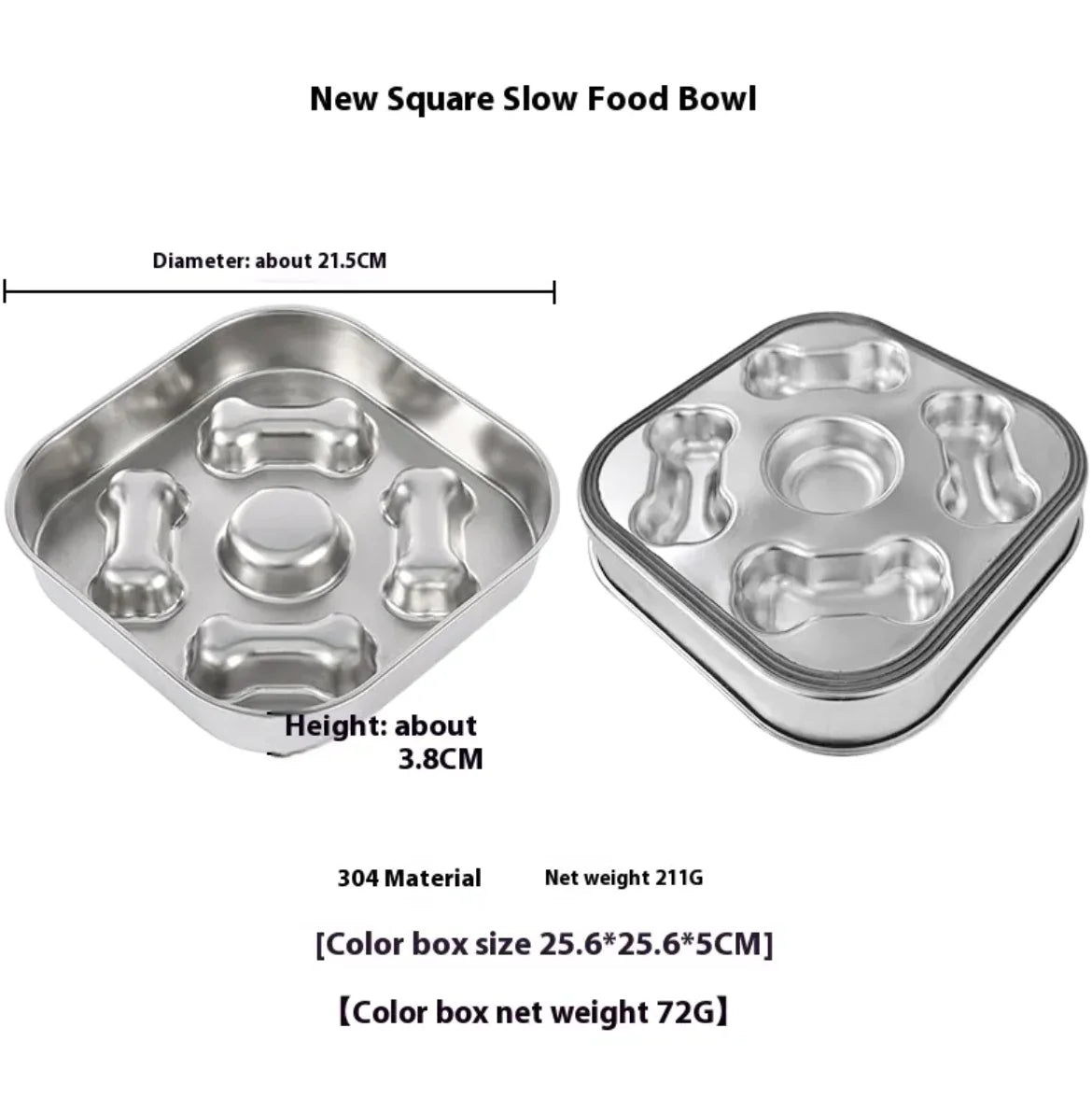 Stainless Steel Slow Feeding Pet Bowl Collection – Anti-Choke Design for Safe, Healthy Eating