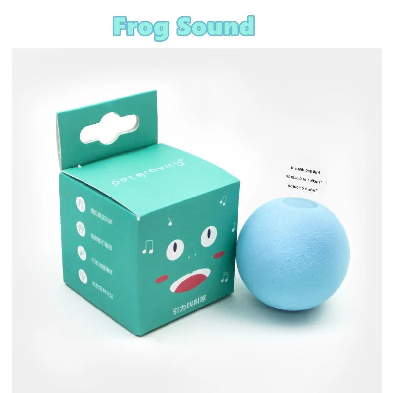 Interactive Ball Catnip Cat Training Toy – Sound-Activated with Real Animal Calls (Tap Trigger & Built-In Catnip Slot)