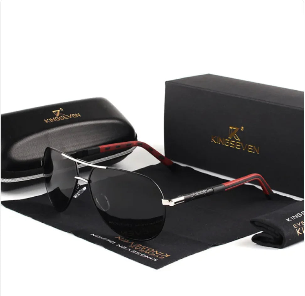 Polarized Sunglasses – Silicone & Aluminum Alloy Frame with UV400 Protection (150mm Width)