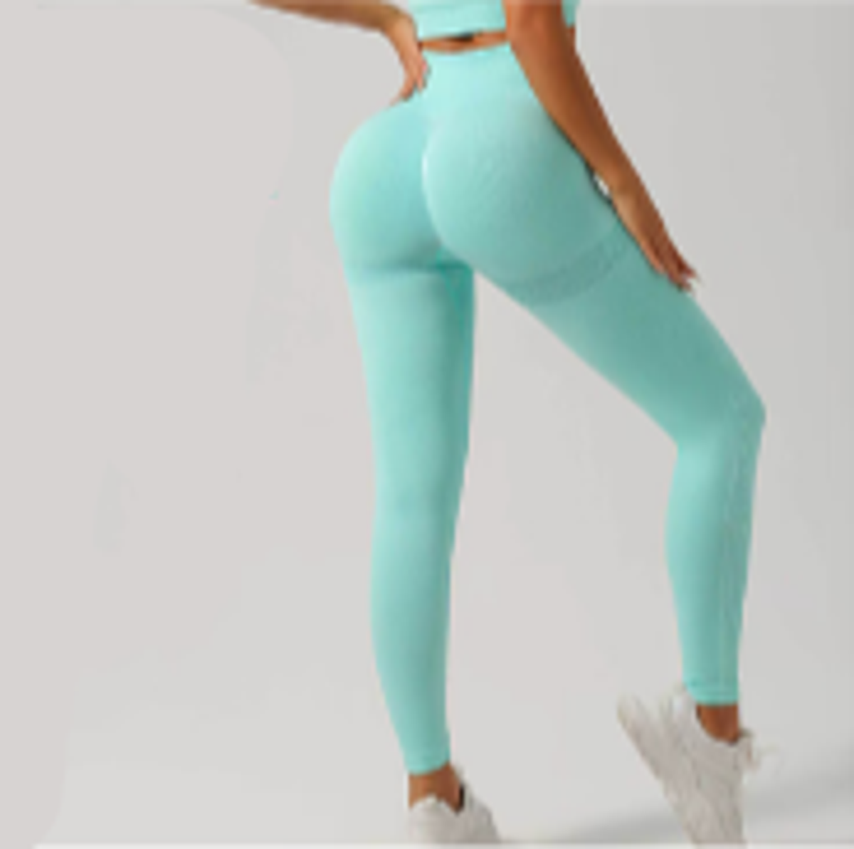 Women’s Sports Fitness Buttocks Lifting Yoga Set (High-Waisted Leggings & Supportive Bra)