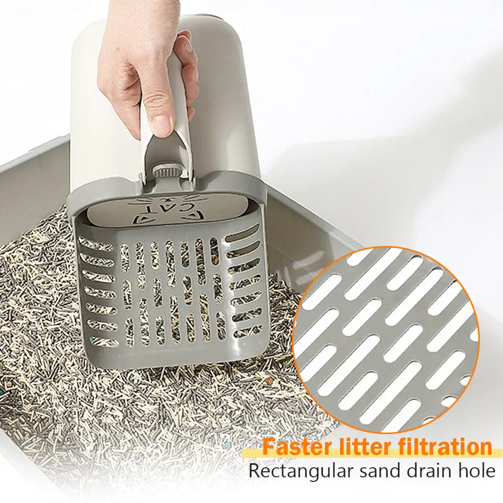 Cat Litter Shovel with Built-in Waste Bin – Efficient, Hygienic, and Easy-to-Use Cleaning Tool