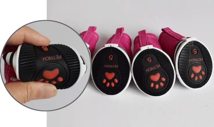 Pet Denim Canvas Shoes – Waterproof, Non-Slip & Stylish Protection for Paws